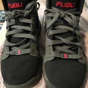 FUBU Mens Sneakers Size 8, Gray and Black, Good Condition